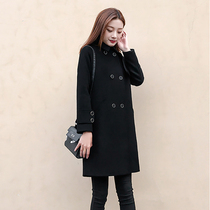 Hepburn style coat female small man 2020 high-end popular coat cashmere mid-length autumn and winter new trend