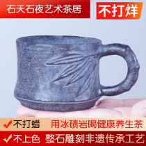Shi Tian Shi Ye Anhua moraine rock tea set natural stone health teapot cup rising with handle master cup