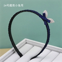 Fabric little girl hairband Lady Korean bow child hair card headgear fresh sweet 10 year old jewelry Black