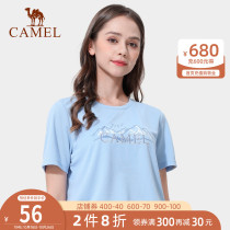 Camel outdoor quick-drying round neck T-shirt female 2021 Spring Summer New Anti-stuffy breathable comfortable sports and casual shirt men