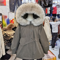 LUCKIER M D down jacket 20218 counter 2020 winter loose raccoon hair collar white goose down anti-season