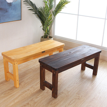 Wooden stool doorway shoe stool anticorrosive wooden bench living room rectangular solid wood bench home simple log