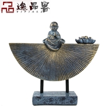 Blessing resin craft gift creative new Chinese style home decoration Small monk monk creative entrance study jewelry