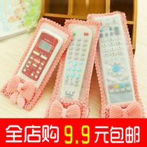 Protective sheath plate anti-dust film for transparent cartoon lace butterfly knot cloth art remote control for home Korean version original