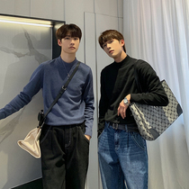 Hualuns new 2021 blockbuster half-turtleneck sweater for men in autumn and winter slim fit simple underwear with knitted leggings