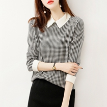 Knitwear woman autumn winter new Korean version set loose with 100 hitch-style gig doll collar with undershirt sweater