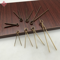 Promotion 304 pure copper opening pin card pin whistle hairpin pin U-shaped pin Copper pin long M4 0cm handle link piece