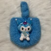 Original homemade Clay Cool Trampoline Cute Culomi Blue Hands bag Handbags Cute Soft Weave Bag