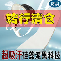 Diatom clay super absorbent insole thickened and comfortable shock absorption soft bottom high elastic non-slip sports sweat and deodorant men and women