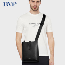 BVP leather mens bag Summer 2021 fashion casual mens small backpack light luxury cowhide tide brand ins