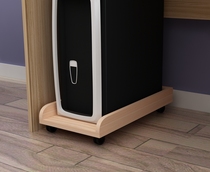 Desktop computer host bracket mobile cooling base solid wood chassis tray simple storage rack with brakes