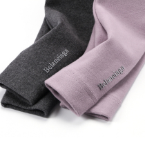 Girls punching trousers in spring and autumn middle and small children grinding and thickening pure cotton Korean version wearing black cut code clearing