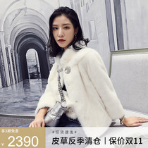 Whole mink fur fur coat women 2021 new young fashion Haining mink fur fur coat women short