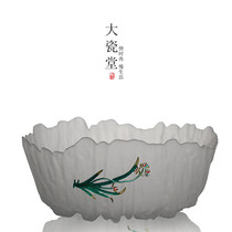 Big porcelain hall cloisonne inlaid tin glass tea wash kung fu tea set accessories large Cup wash wash