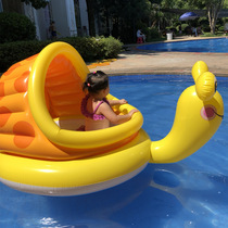 Childrens water inflatable boat tent swimming boat swimming pool floating bed sunshade children baby swimming air cushion bed