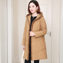 zqqz new whole mink mink fur collar fur goose down jacket women long temperament big brand thin coat 195