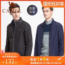 Camel Mens Autumn Mens Fashion Korean Double-faced Casual Stand Collar Thickened Jacket Jacket