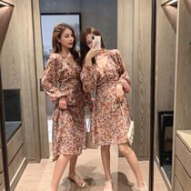 2022 sisters with spring and summer bestie skirt French style first love nepotism nepotism small sub Snow spinning Broken Flowers dress