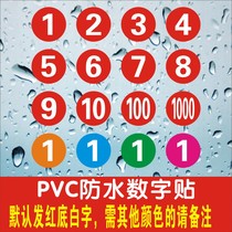  Paste digital number plate dots stairs Kindergarten size number stickers Large color table number stickers Personality