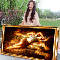 Audio like his own hand embroidered cross embroidery line embroidery living room 2022 new embroidered character restaurant hall