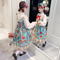 Big boy autumn dress Lolita princess dress 2021 new autumn dress foreign girl Lolita princess dress tide