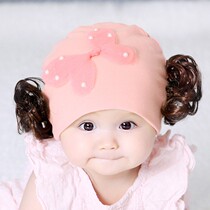 Spring hat female treasure baby spring and autumn thin female baby wig hat foreign baby cute super cute princess hat