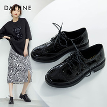 Daphne small leather shoes womens shoes 2022 Spring new Inn Wind Lefoe shoes children 100 hitch casual single shoes women