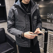 Winter frock down jacket mens short autumn and winter jacket trend handsome 2021 new thickened winter mens clothing