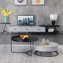 Tea table TV cabinet Composition Nordic round light extravagant modern minimalist small family type creative design living room net red home