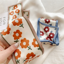Ya Feng flower chic retro small silk scarf tied bag net red cute spring summer and autumn new girl scarf students