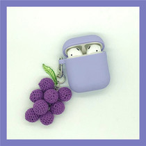 South Korea suitable for apple wireless Bluetooth headphones silicone grapes AirPods2 protective sleeves pro Cute Pendant