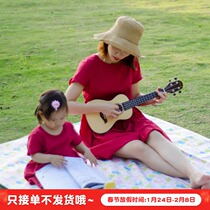Net red female dress summer parent dress female dress foreign style 2021 new tide red summer dress parent-child