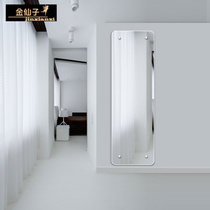 Four-corner perforated fixed wall mirror full-body dressing mirror bedroom bathroom European home clothing store fitting mirror