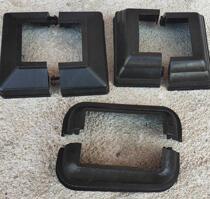 Zinc steel guardrails decorative cover plastic unilateral cover split cover half cover black decorative cover plastic foot cover