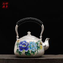 Wonderful hand Songyuan silver pot sterling silver 9999 Kettle Kettle boiling water silver pot one beat
