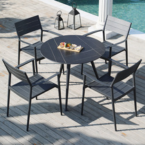 Outdoor aluminum alloy table and chair garden simple leisure chair Nordic outdoor villa balcony terrace dining chair table and chair combination