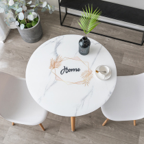 Nordic round table tablecloth Waterproof and oil-proof leave-in round table mat thickened opaque coffee table mat Round table cloth