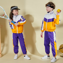 Kindergarten garden clothing spring and autumn dress school uniform three pieces of red and yellow sportswear suit childrens clothing suit