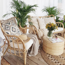 Mashooman armchair Nordic sofa chair Balcony Bedroom Casual Chairs in Minjuku Single Double Rattan Chair Tea Table