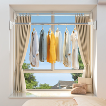 Extension rod lengthened ultra-long clothes hanger free of punching curtains clotheshorse rack door curtain support rod bath curtain rod
