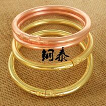 Dian art brass bracelet round bracelet men and women with the same bracelet pure copper copper copper brass bracelet can be customized thickened