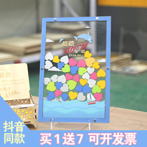 Full transparent birthday net red trembling with the same ocean sign to photo frame Creative Wooden Desk Knot Wedding signed to this book