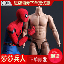 1 6 Soldier MAN HALF-gummed MUSCULOSKELETAL SUPPORT Iron MAN Tony Spider-MAN HEAD CARVING ZCTOYS