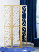 Modern minimalist light and luxurious folding screen Living room Hyun Off Fold Screen Partition Floor Removable and Ingrid Red