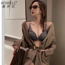 KOIBELL Front Buckle Beautiful Back Underwear Womens No Steel Ring Small Chest Gather Adjustment Bra Sexy Lace Bra Set