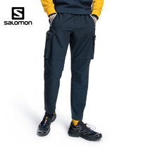 Salomon Salomon sports pants mens knitted pants large pocket elastic overalls new fashion casual pants