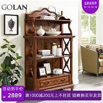 Guanglan American solid wood bookcase bookshelf simple modern European style landing simple storage assembly grid cabinet 1828