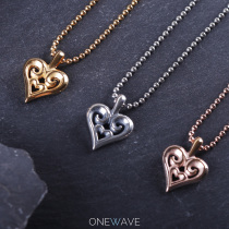 (Domestic spot) BWL hollow love pendant Bill Wall Leather gold-plated rose gold necklace