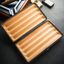 Lubinski Lubinski cigar suit cedar wood 4-pack cigar moisturizer portable Cuban cigar smoking set