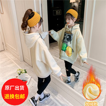 Girl gush clothing autumn and winter clothing 2022 new exploits foreign air CUHK children thicken girls trendy blouses